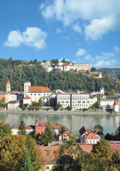 Fototapeta na wymiar Passau im Bayerischen Wald,Niederbayern,Deutschland