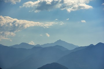 Mountains and clouds in the Hsinchu,Taiwan.