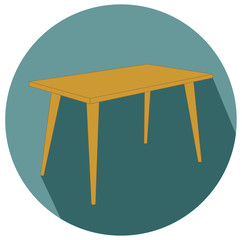 Table flat design icon vector eps 10