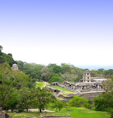 Fototapeta na wymiar Ruins of Royal palace, Palenque, Chiapas, Mexico