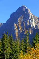 Poland, Tatra Mountains, Zakopane - Giewont peak seen from the Grzybowiecka Valley