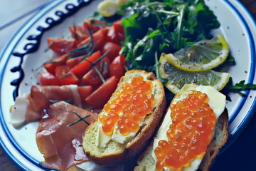 table setting for lunch in a restaurant