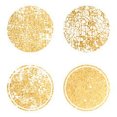 Gold label with golden glitter texture. Banners, logos, Icons, labels and badges set . Vector
