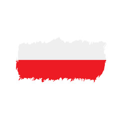 Poland flag, vector illustration