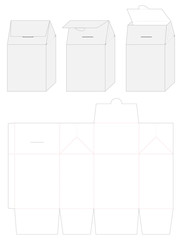 paper bag die cut mock up template vector