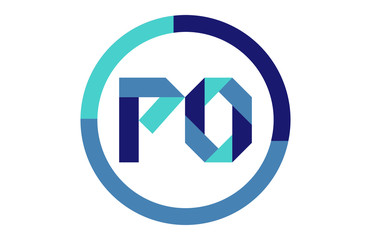 PO Global Circle Ribbon letter Logo