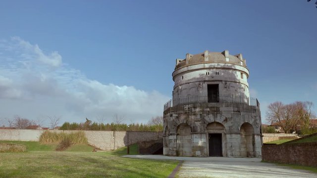 timelapse shot of The Mausoleum of Theoderic in Ravenna