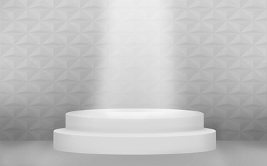 Podium in the background of the mo cap gallery