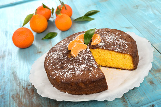 Torta di mandarini freschi