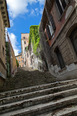 Fototapeta na wymiar narrow alley, Rome, Italy