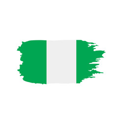 Nigeria flag, vector illustration