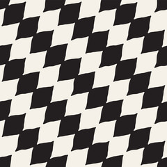 Obraz premium Hand drawn abstract seamless pattern in black and white. Retro grunge freehand jagged lines texture.