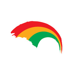 Bolivia flag, vector illustration
