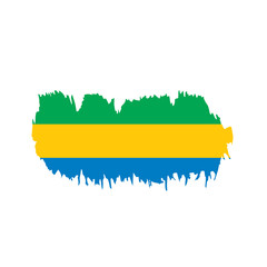 Gabon flag, vector illustration