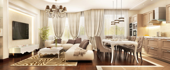  Kitchen and living room
