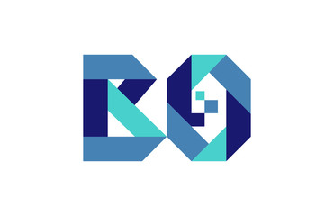 BO Digital Ribbon Letter Logo