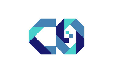 CO Digital Ribbon Letter Logo