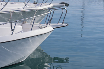 Liesure boats in the marina