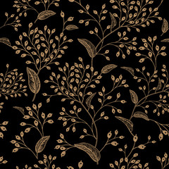 Naklejki  Floral vintage seamless pattern.