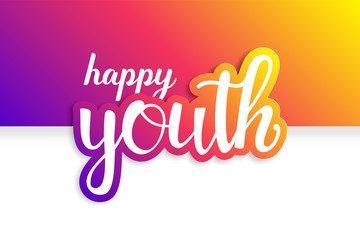 Youth Day. 12 August. Happy Youth Day. International Youth Day. Day of Youth. Blue Design.