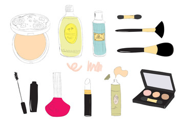 コスメグッズ　イラスト