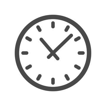 Clock vector icon. Time. Flat style
