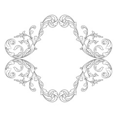 Vector baroque ornament in victorian style