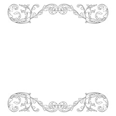 Vector baroque ornament in victorian style