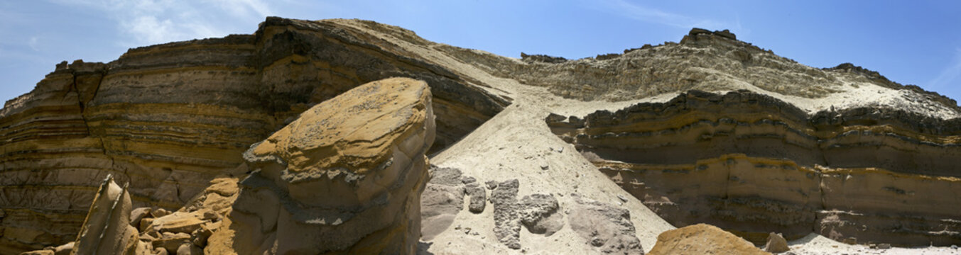Paracas national park. Peru coast Panorama