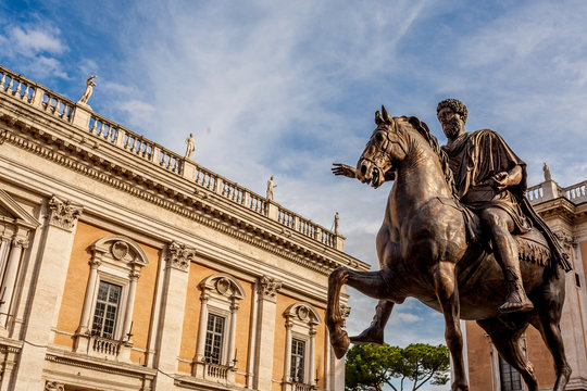 Statue of Marco Aurelio, Rome, Italy Stock Photo - Image of travel, aurelio:  41513080