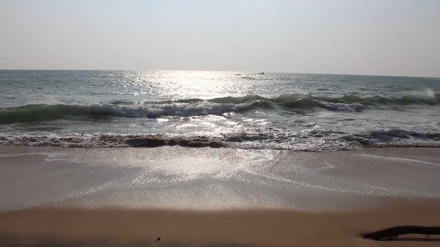 View of Indian Ocean from Hikkaduwa, Sri Lanka. Sea background. Landscape. Seascape