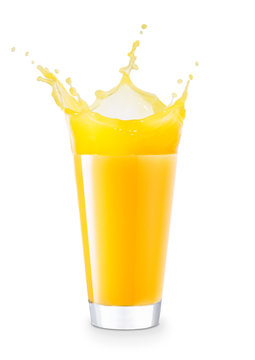 glass of splashing juice