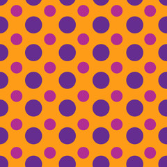 Seamless background circles (lilac and blue color) on a light brown background,
