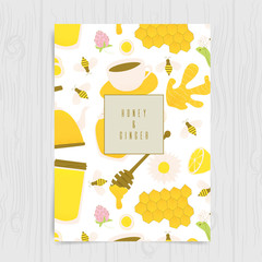 Honey and ginger design concept