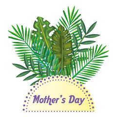 happy mothers day card with floral decoration vector illustration design