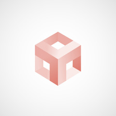 Cube icon vector