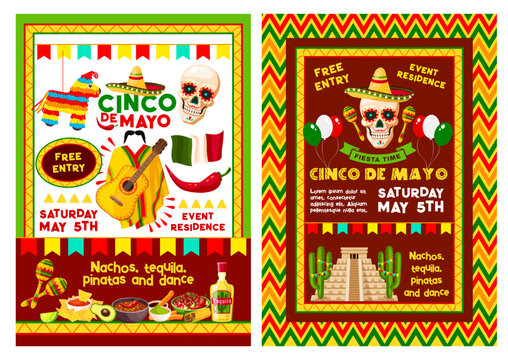 Mexican Cinco de Mayo party invitation banner