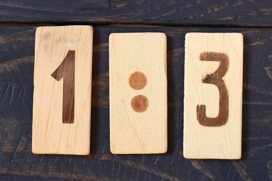 Old retro numbers 1:3