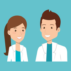 group of medical staff characters vector illustration design