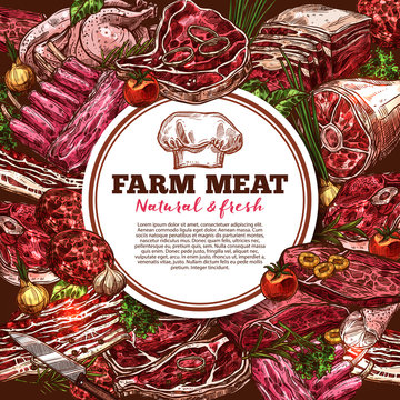 Fresh meat vector poster