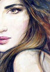 schöne Frau. Modeillustration. Acrylgemälde © Anna Ismagilova