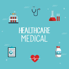 medical elements set icons vector illustration design