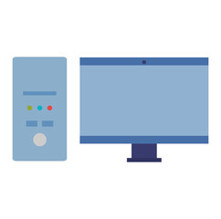 desktop computer isolated icon vector illustration design