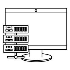 desktop computer isolated icon vector illustration design