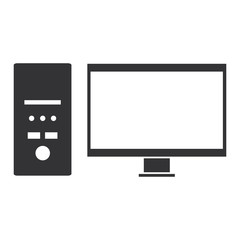 desktop computer isolated icon vector illustration design