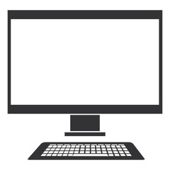 desktop computer isolated icon vector illustration design