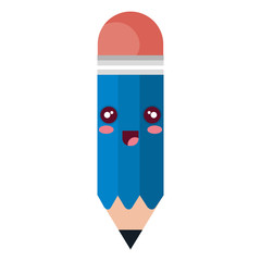 pencil write kawaii character vector illustration design