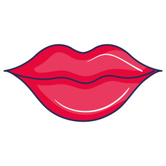 woman lips sensuality icon vector illustration design