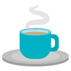 coffee cup with dish vector illustration design