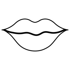 woman lips sensuality icon vector illustration design
